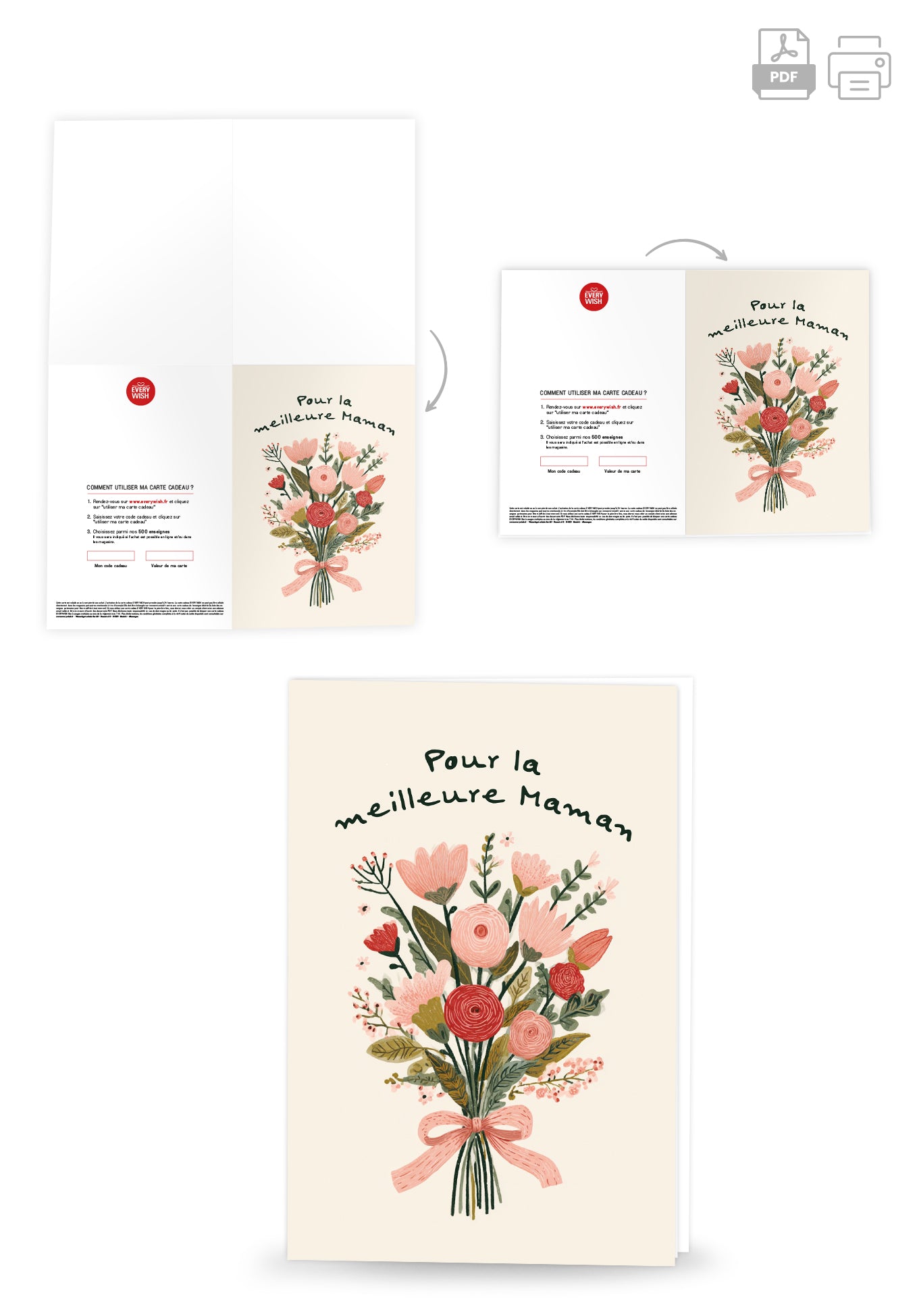 Pour la meilleure maman - Un bouquet beige PDF