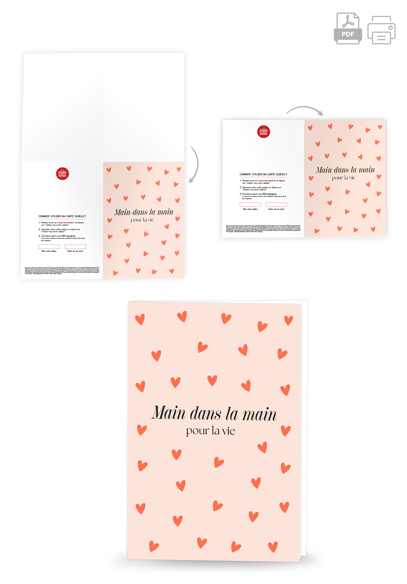 Main dans la main pour la vie - Petits cœurs