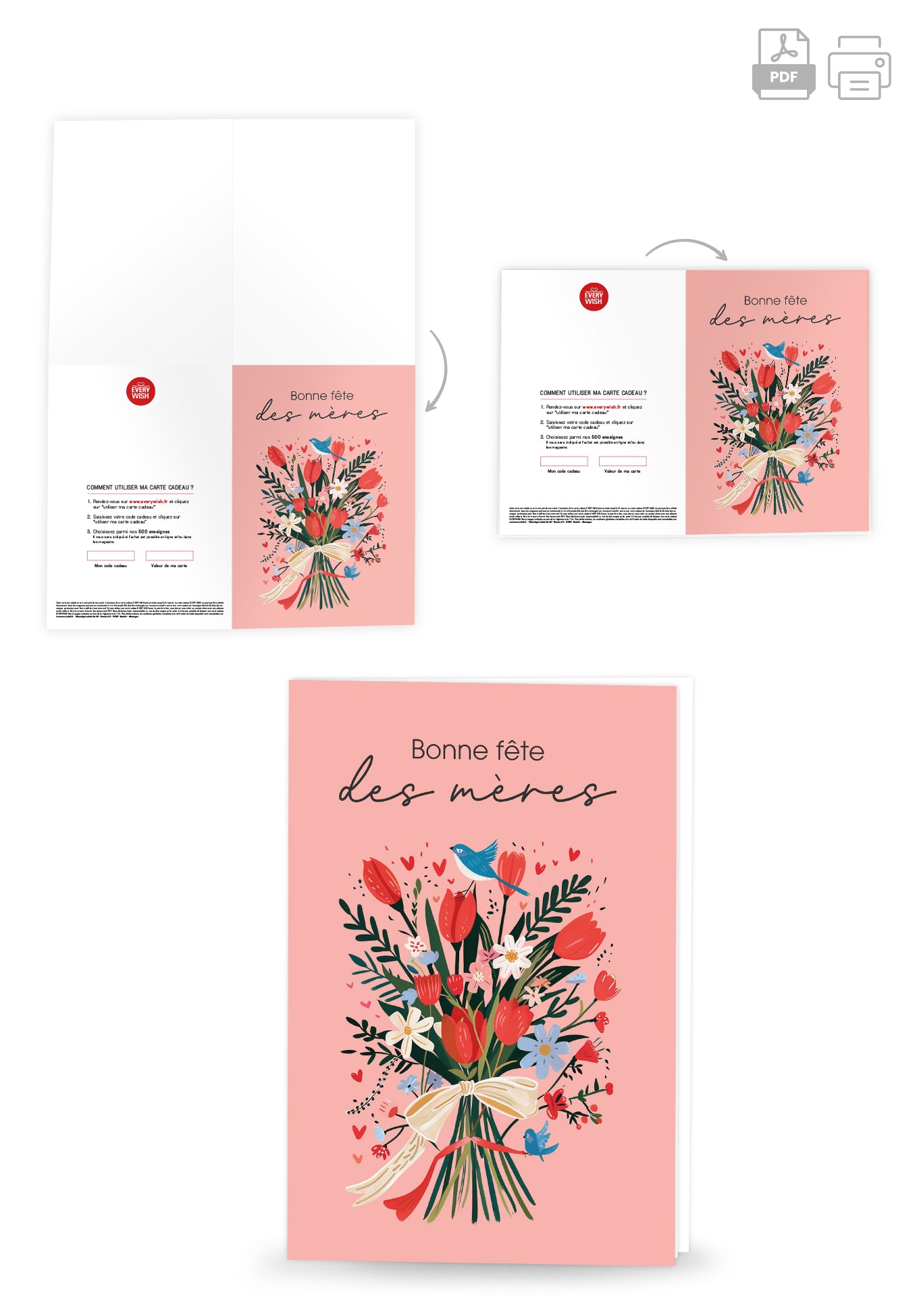 Bonne fête des mères - Bouquet Oiseau