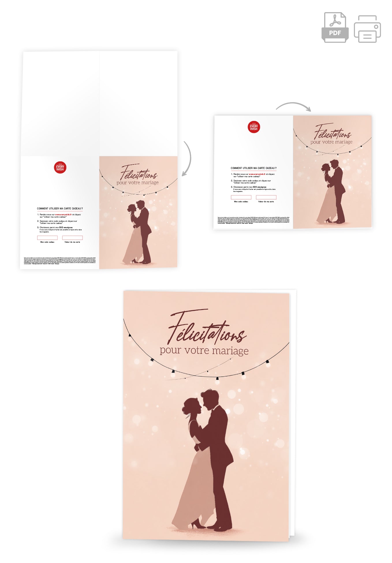 Felicitations pour votre mariage - Couple Dansant PDF