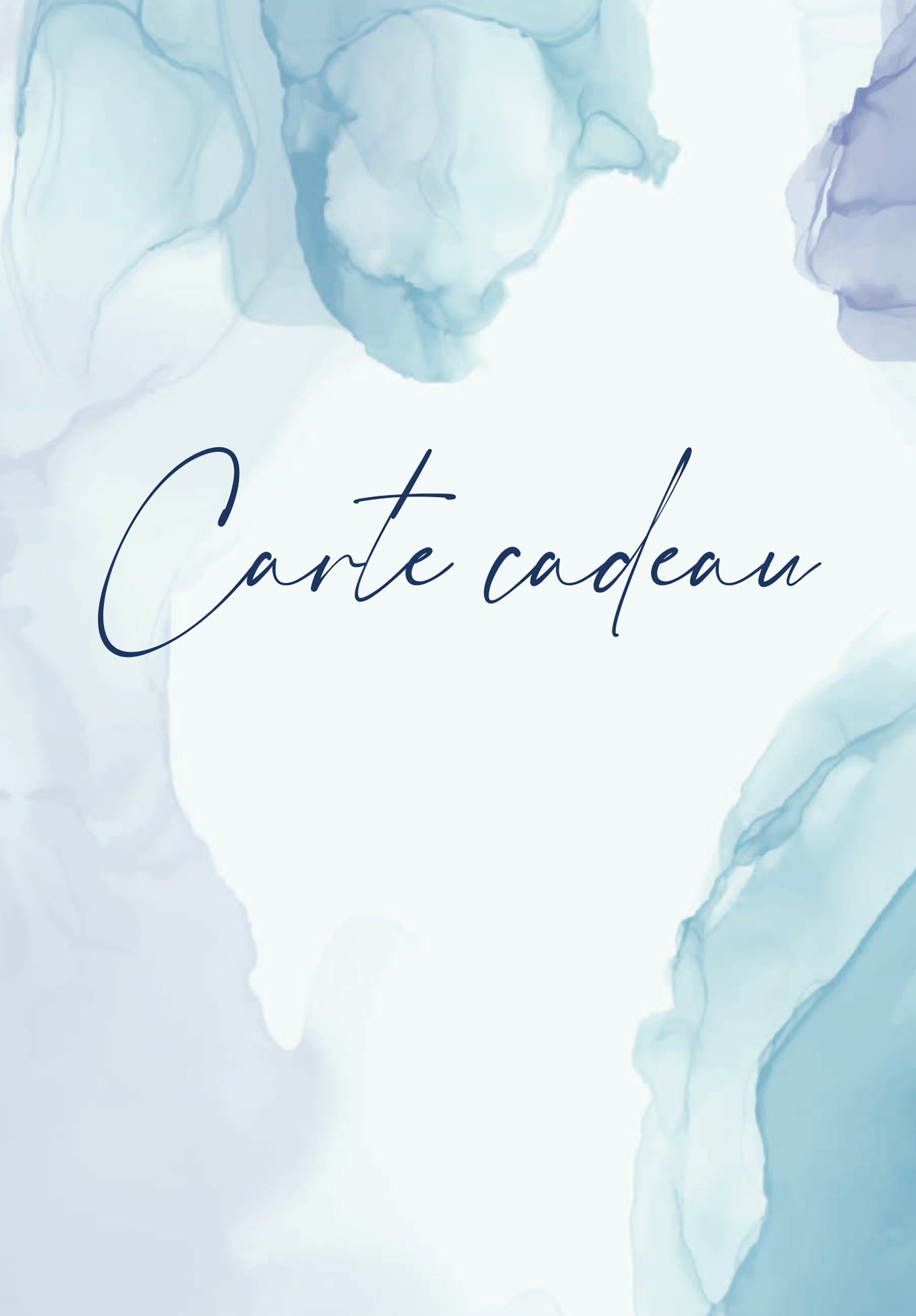 Carte Cadeau - Aquarelle Bleu