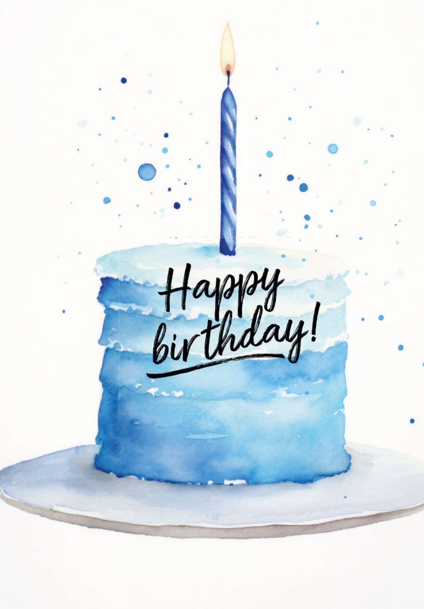 Happy Birthday - Gâteau Bleu