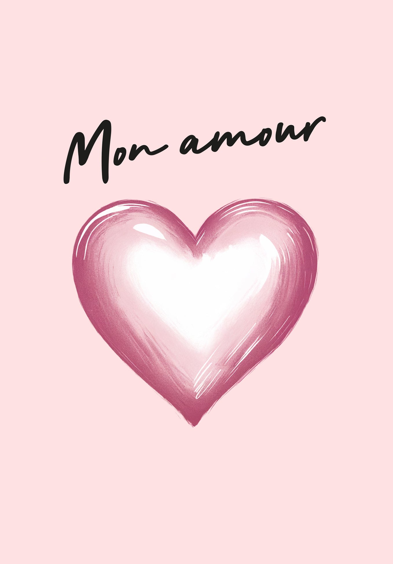 Mon amour - Cœur Rose