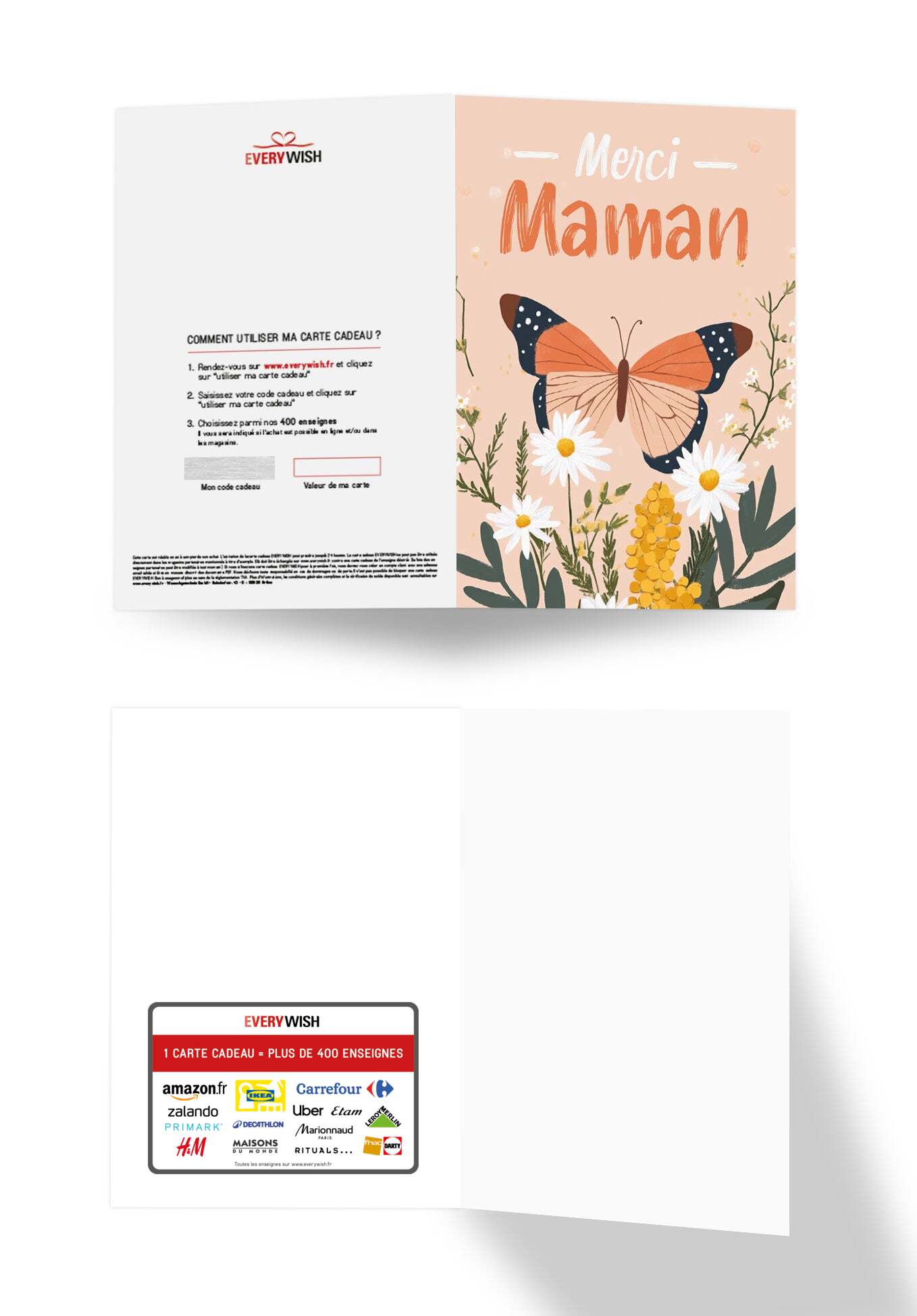 Merci Maman - Papillon orange