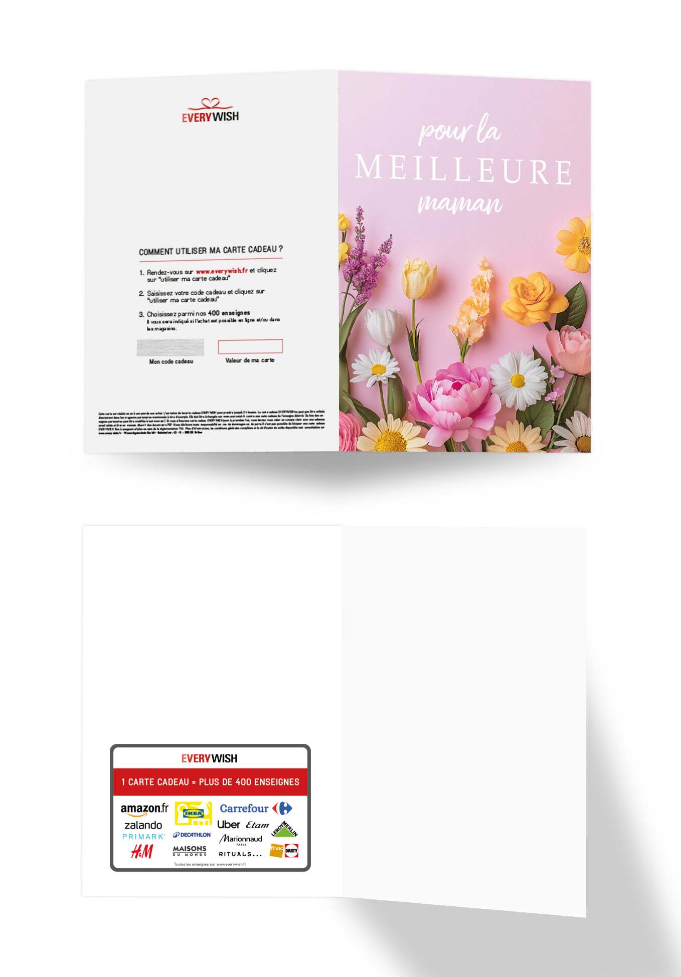 Pour la meilleure Maman - Fleurs roses