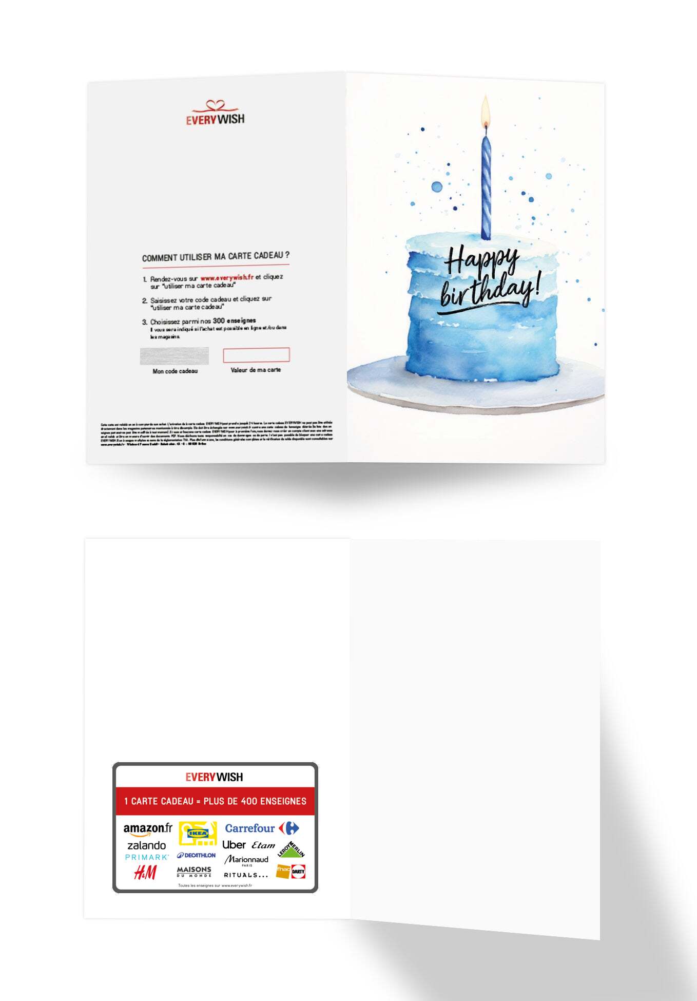 Happy Birthday - Gâteau Bleu
