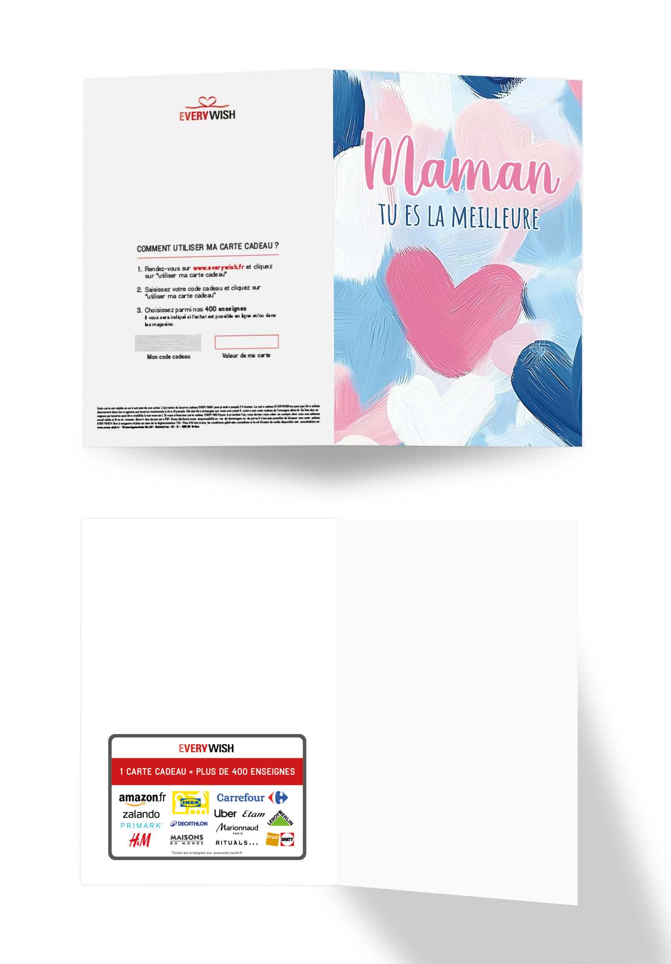 Maman tu es la meilleure - Motif de cœur peint