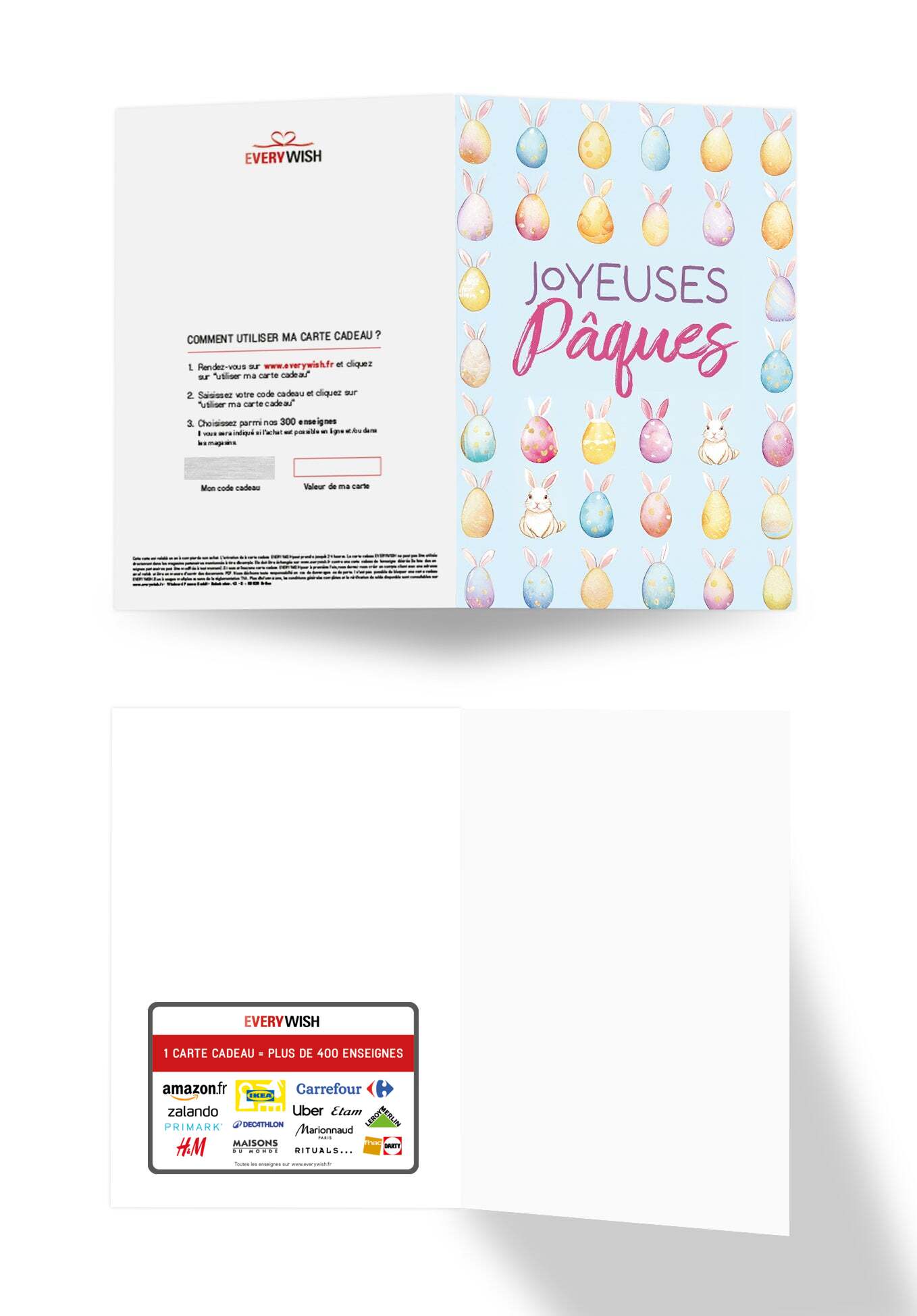 Joyeuses Pâques - Motif oeufs de lapin