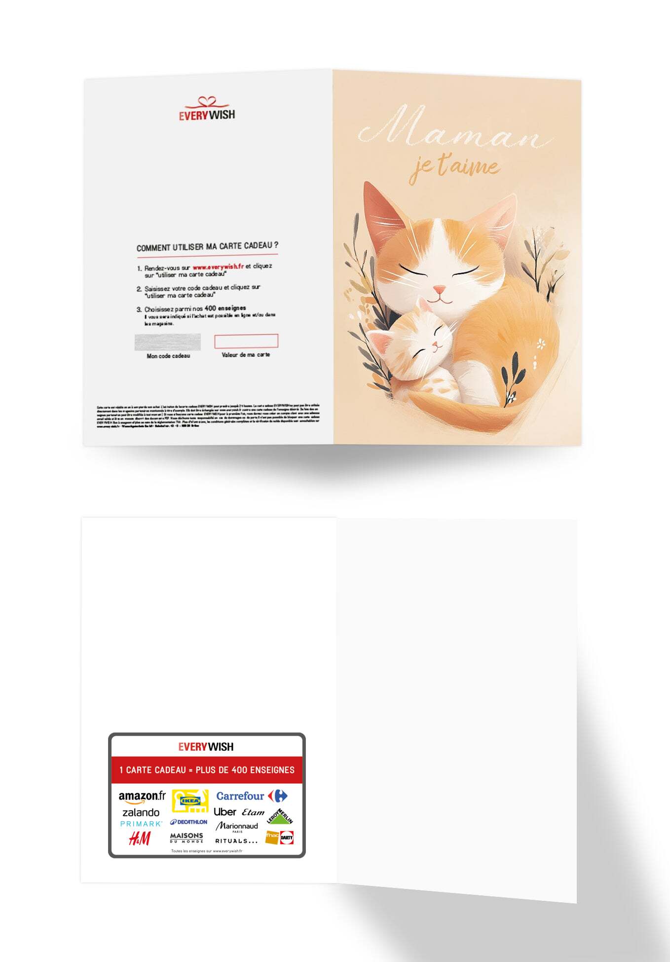 Maman je t'aime - Chat orange