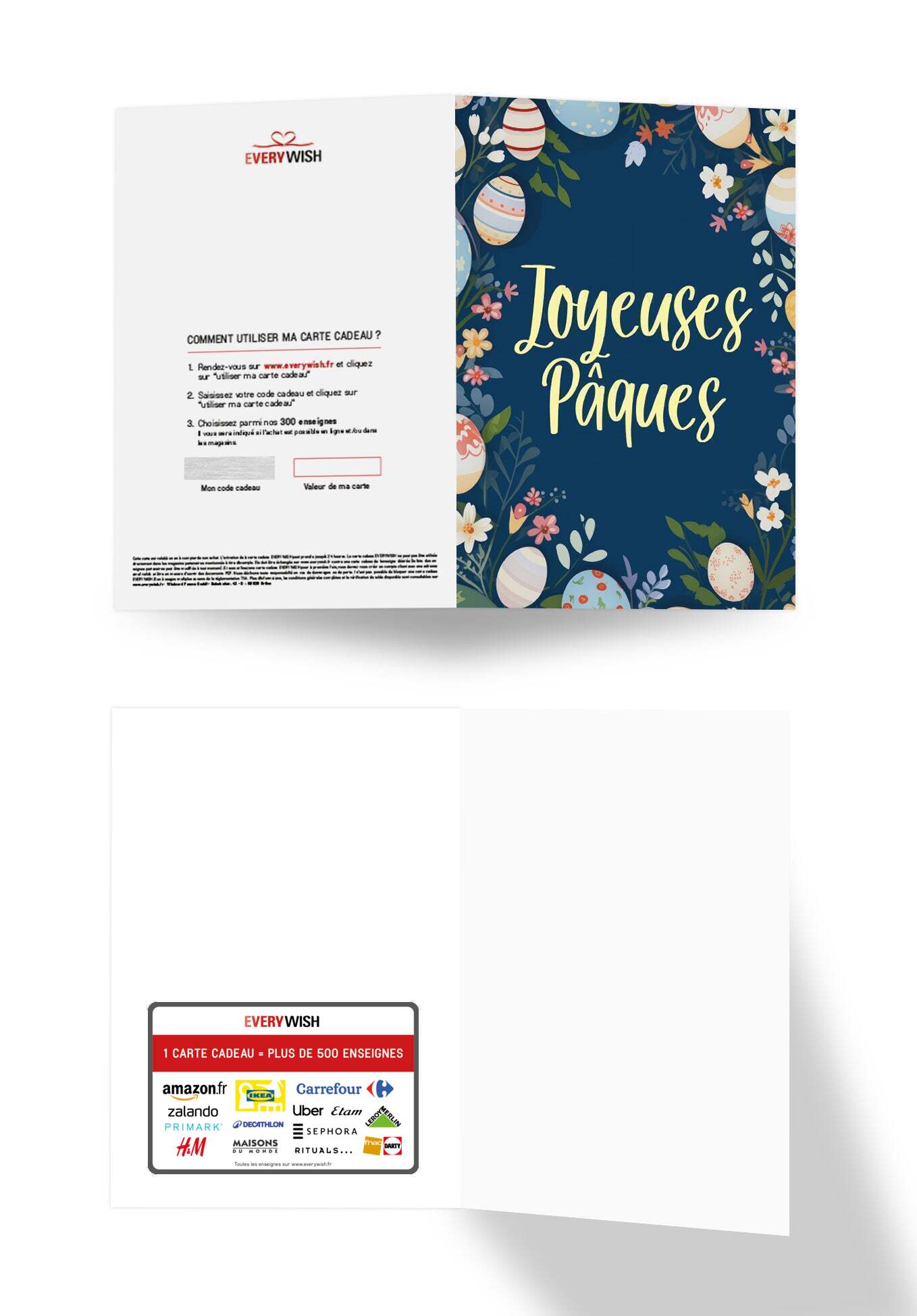 Joyeuses Pâques - Oeufs de Pâques fleurs