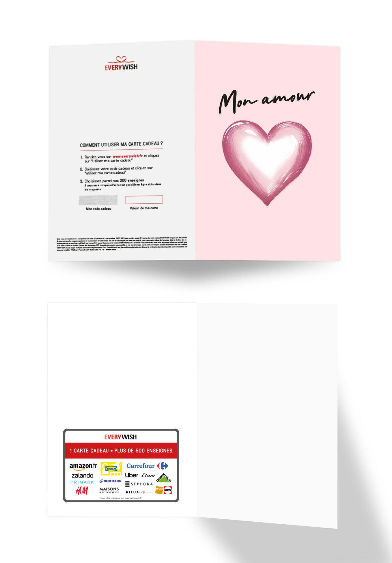 Mon amour - Cœur Rose