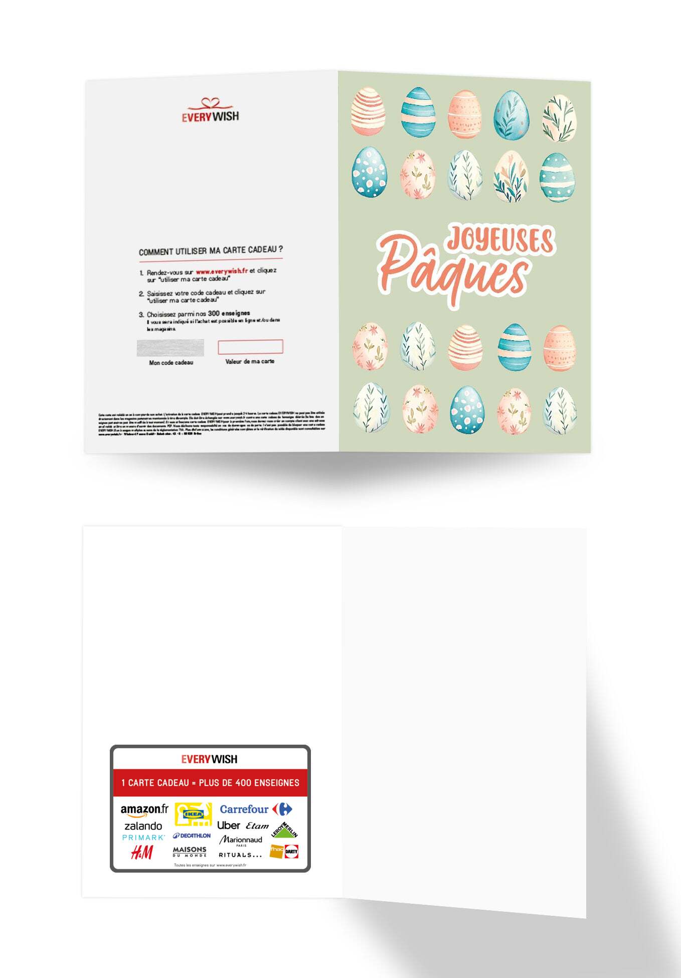 Joyeuses Pâques - Motif oeufs Vert