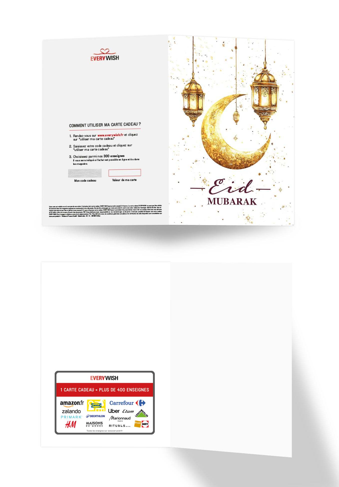 Eid Mubarak - Blanc or
