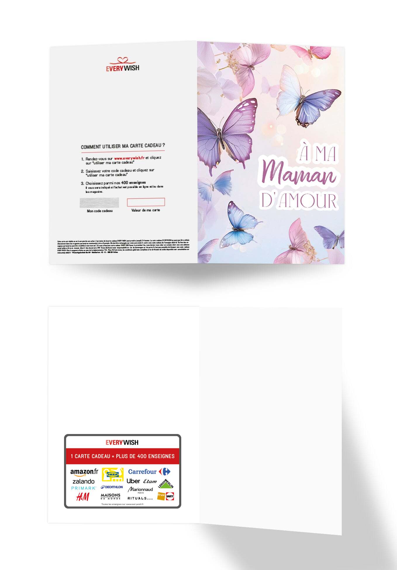 À ma maman - Papillons Lila