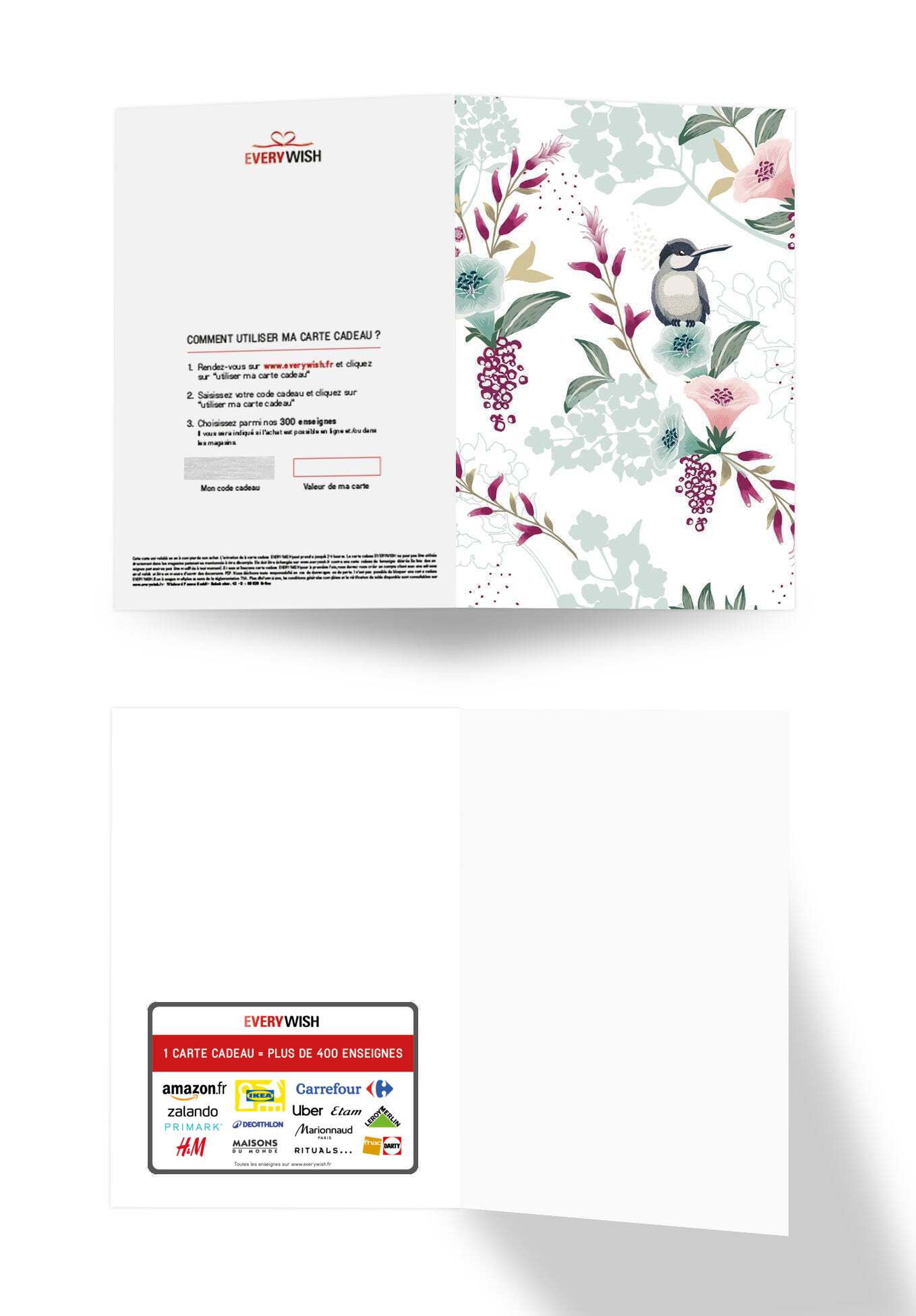Oiseau sur fleur