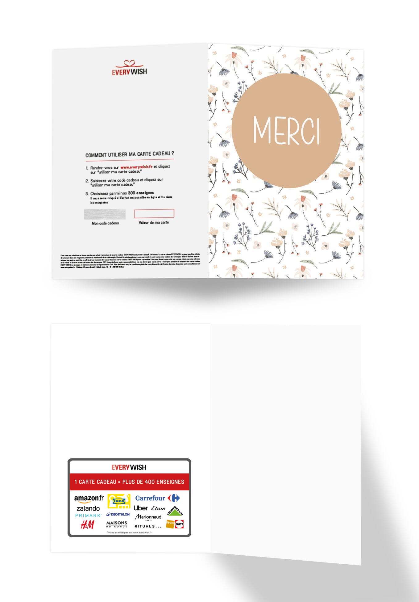 Merci - Fleurs Blanc