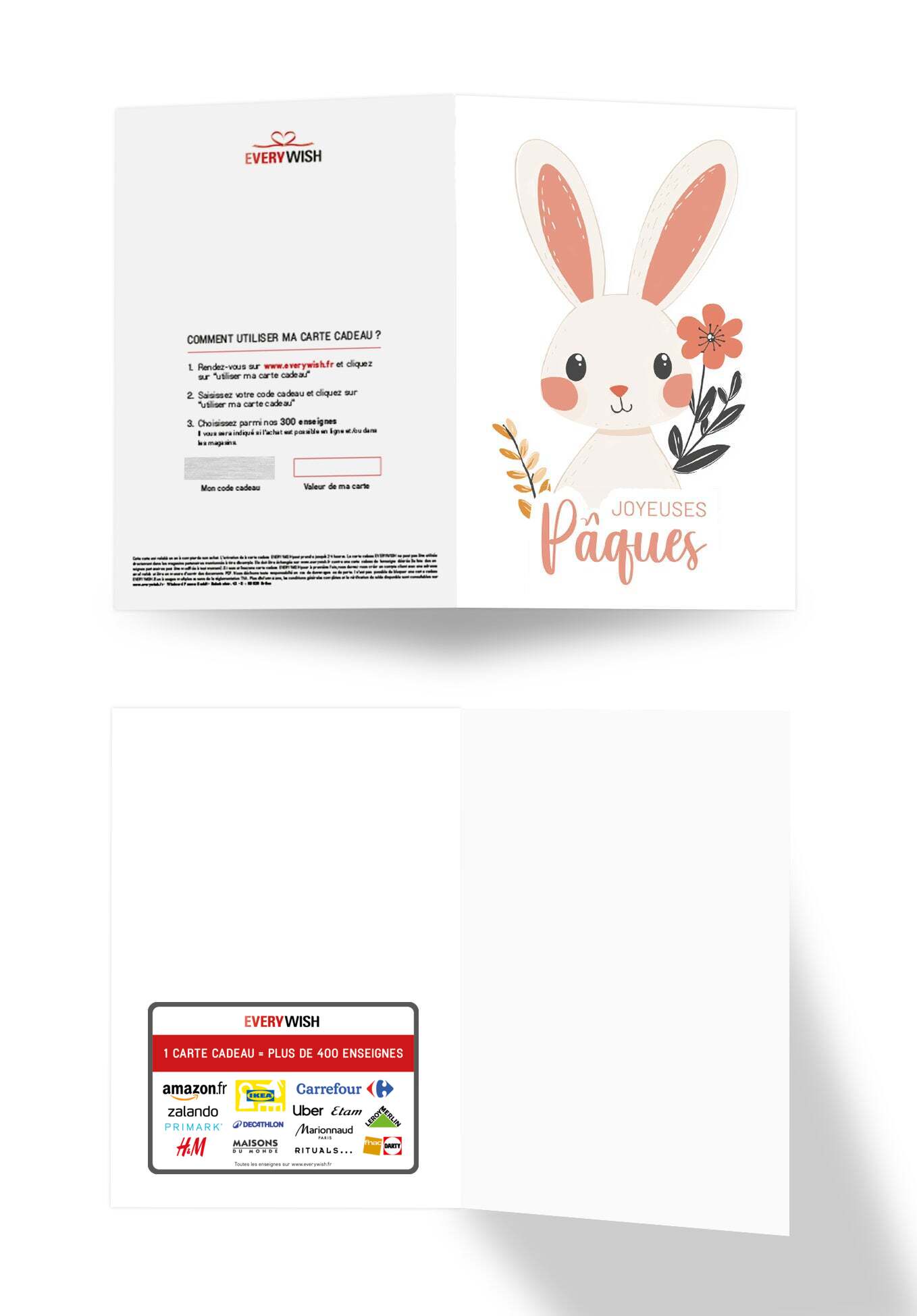 Joyeuses Pâques - Lapin blanc