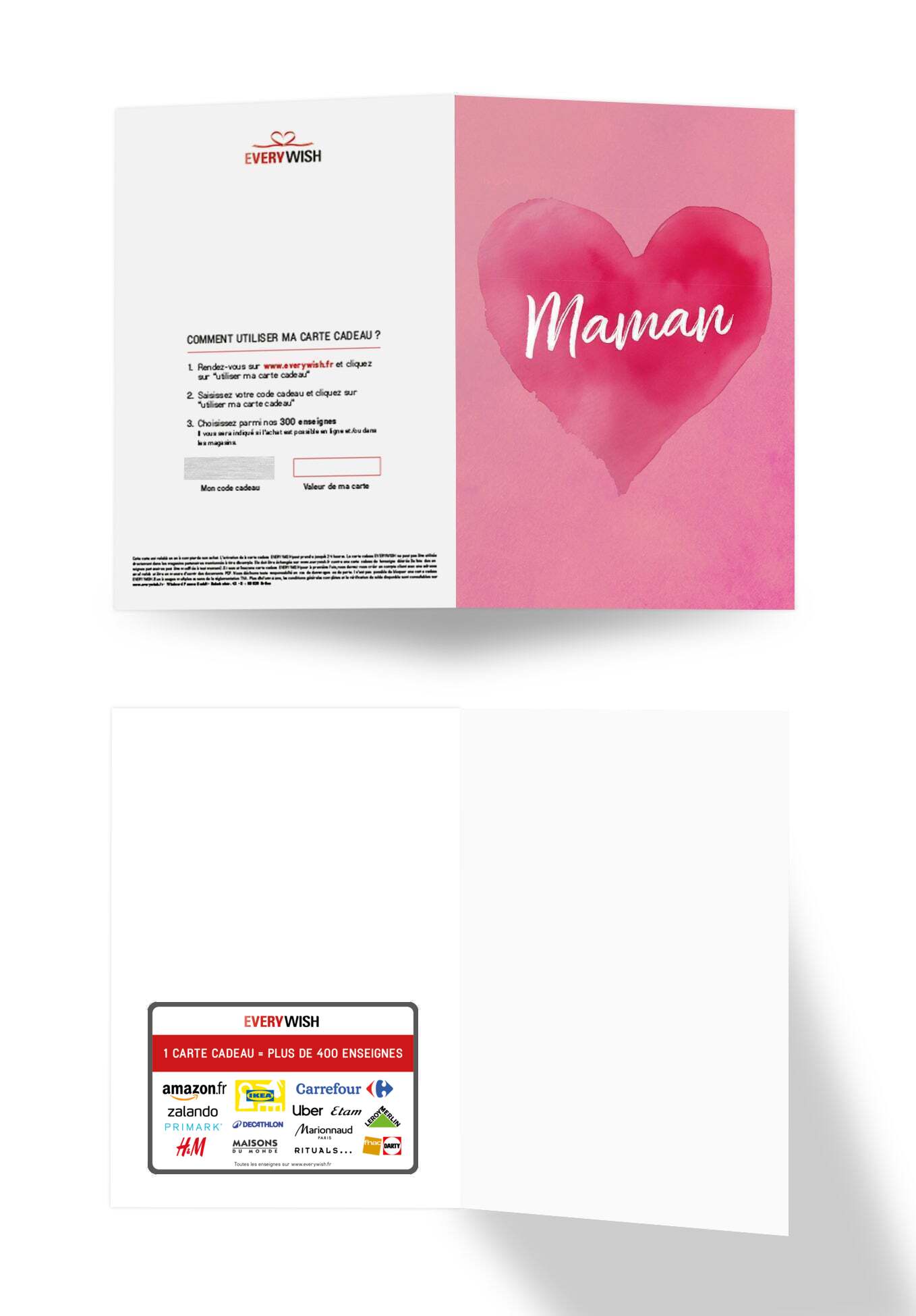 Maman - Cœur rose