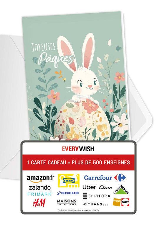 Joyeuses Pâques - Lapin Turquoise