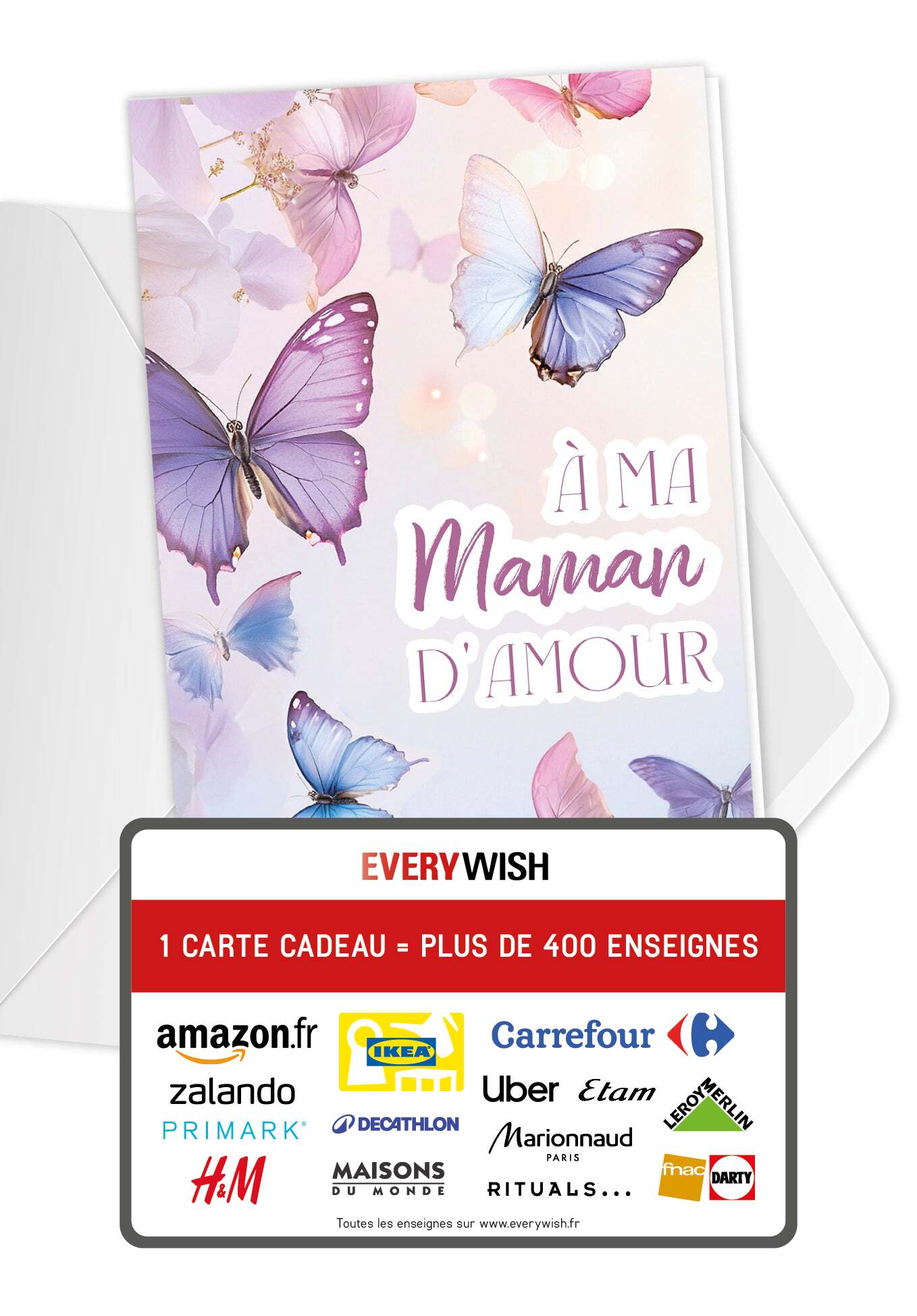 À ma maman - Papillons Lila