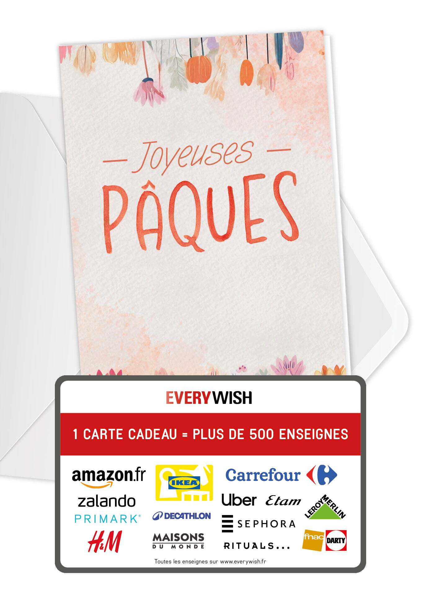 Joyeuses Pâques - Fleurs Aquarelle