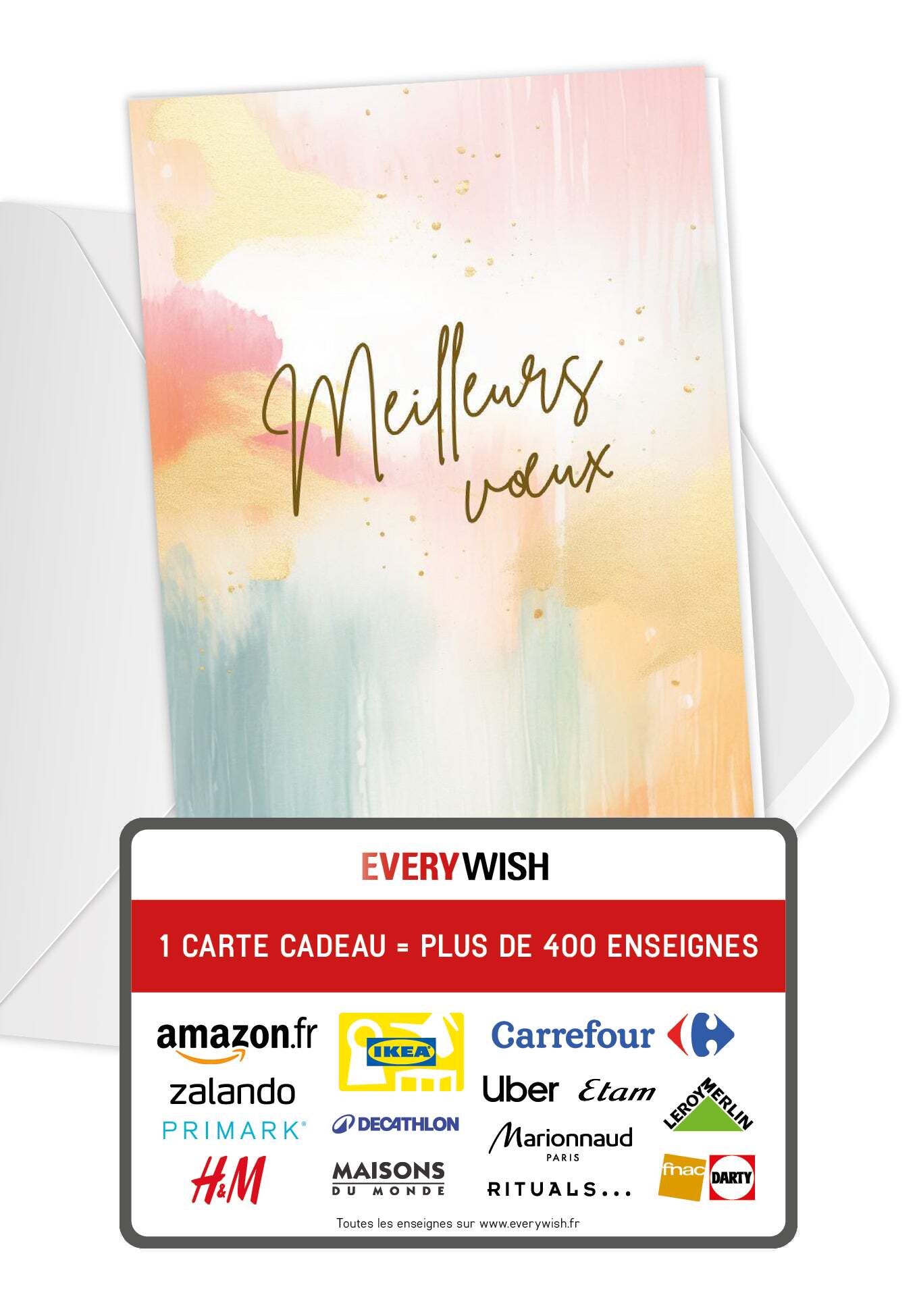Meilleurs vœux - Aquarelle colorée