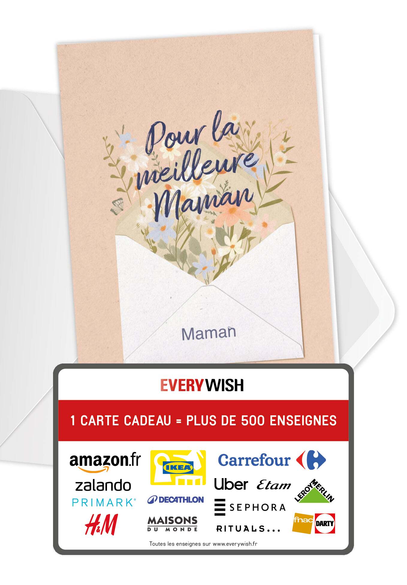 Pour la meilleure maman - Lettre fleurs