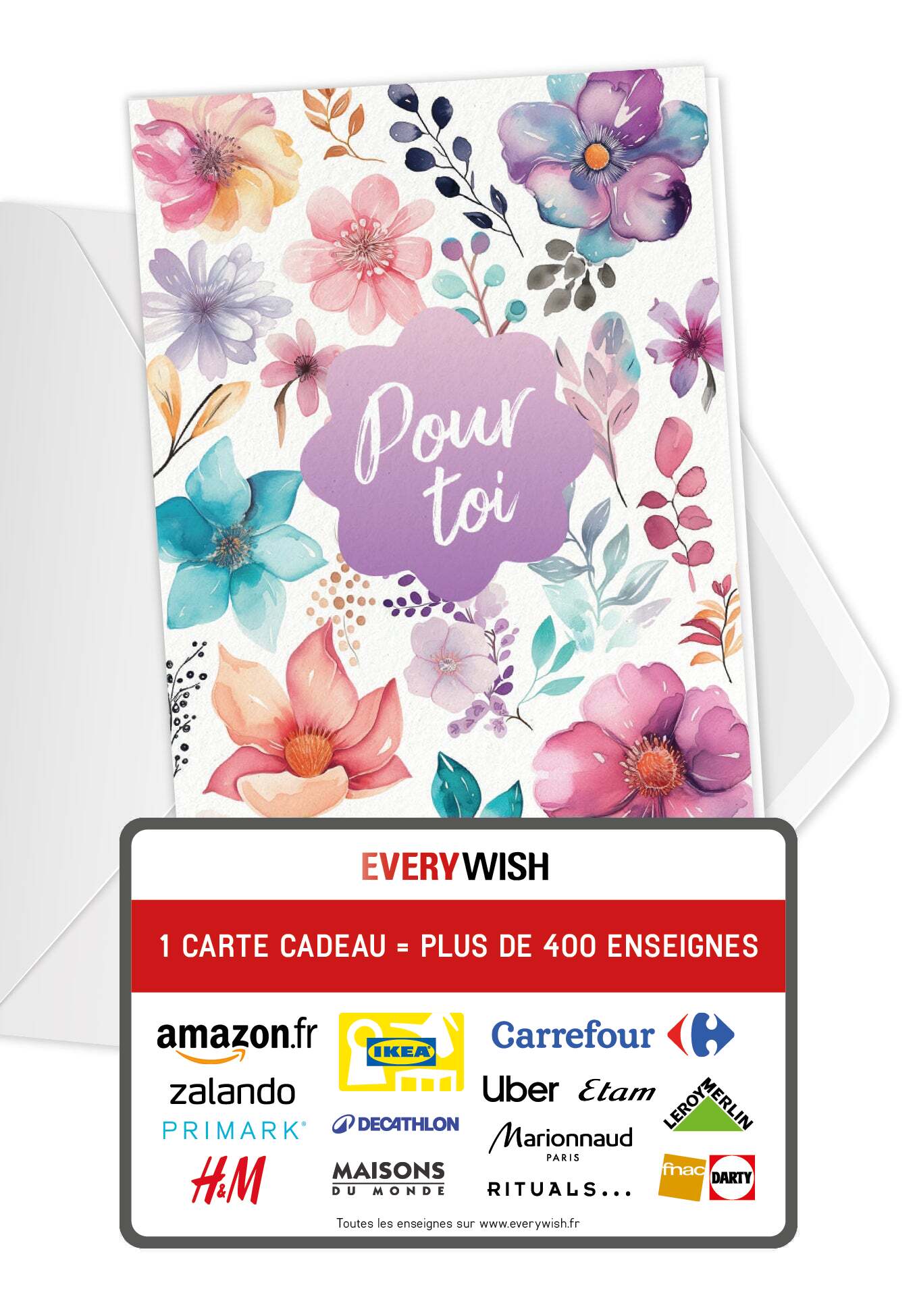 Pour toi - Fleurs Aquarelle