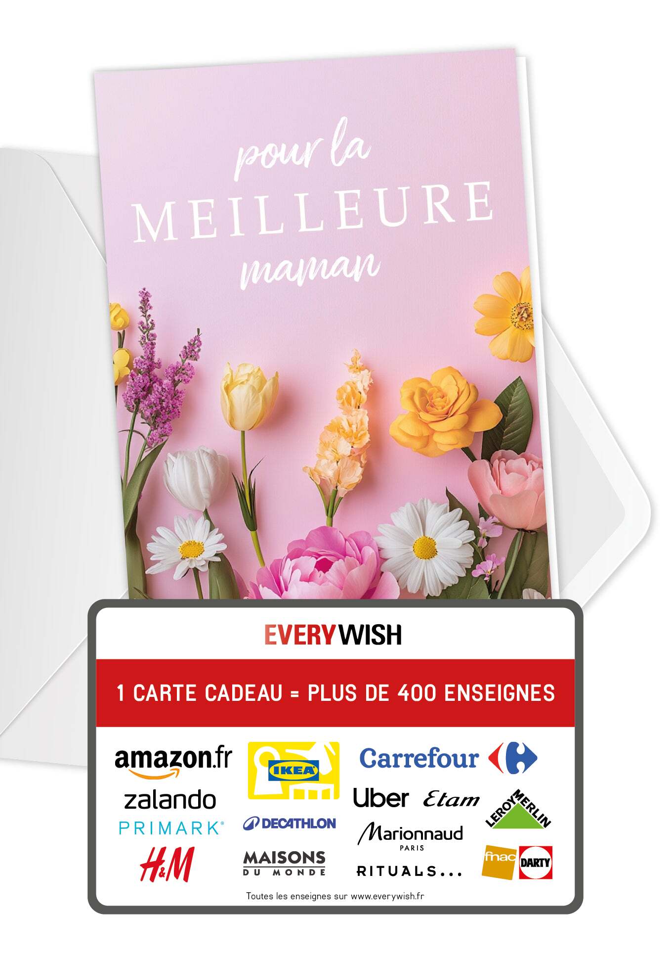 Pour la meilleure Maman - Fleurs roses