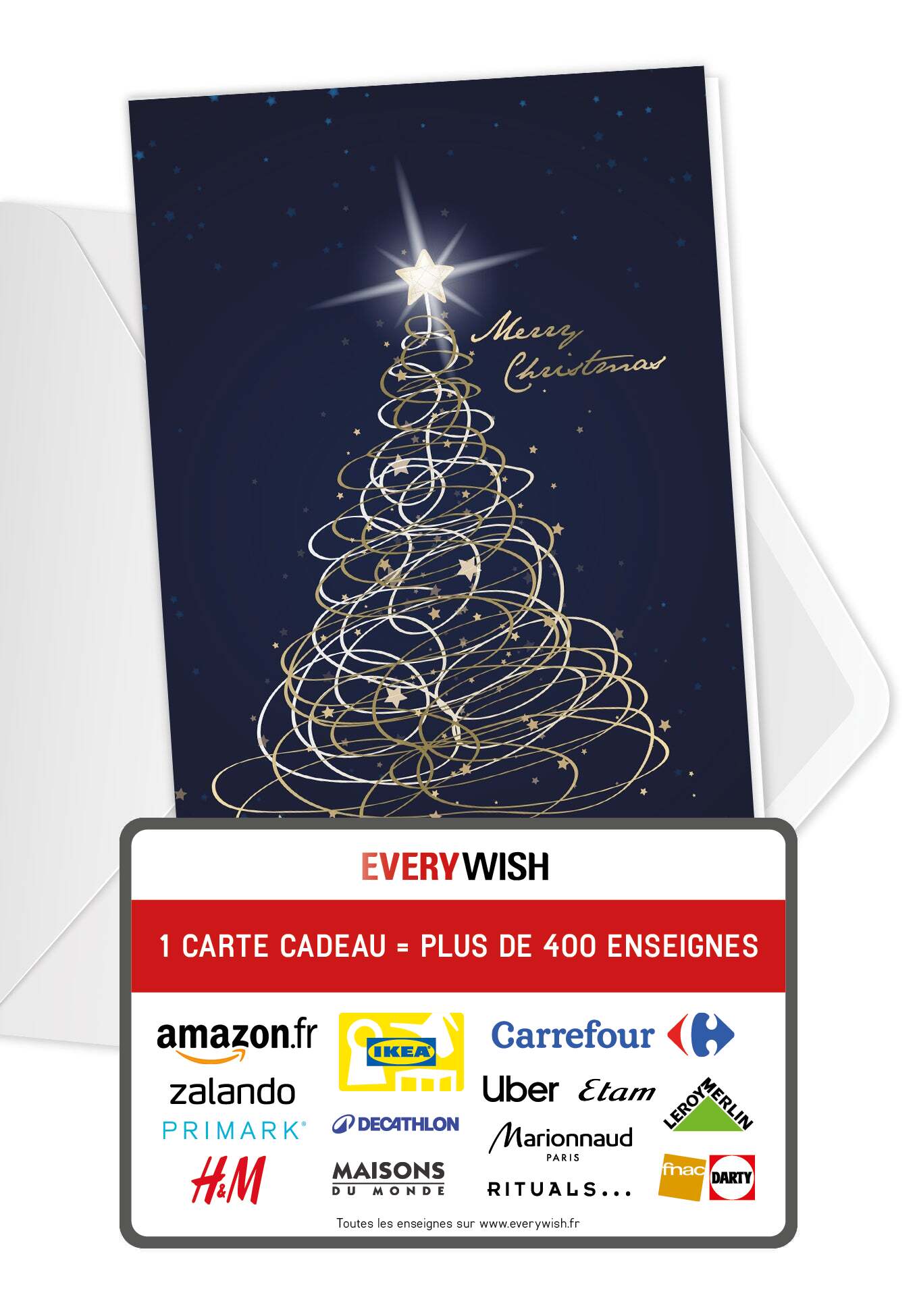 Merry Christmas - Arbre de Noël Bleu (Valeur du bon)