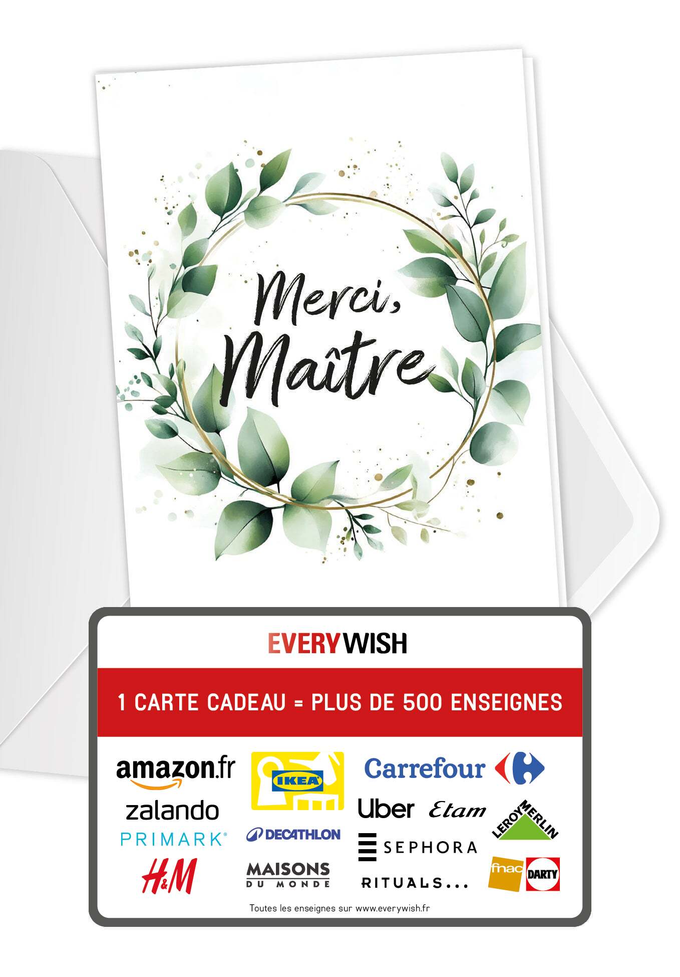 Merci maître - Couronne de feuilles