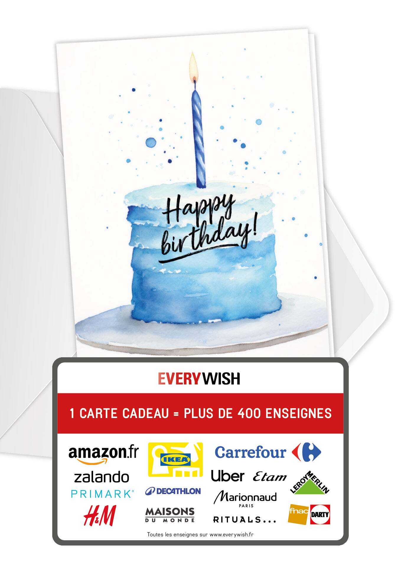 Happy Birthday - Gâteau Bleu