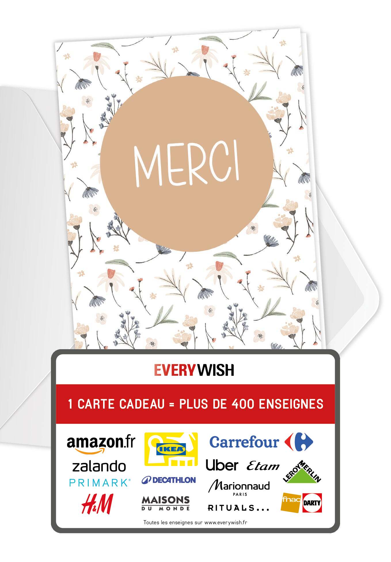 Merci - Fleurs Blanc