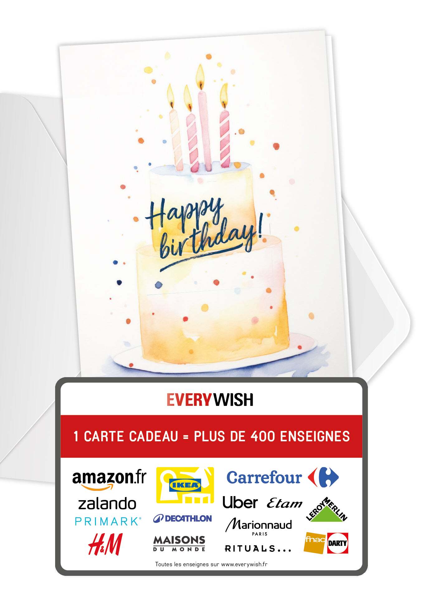 Happy Birthday - Gâteau Jaune
