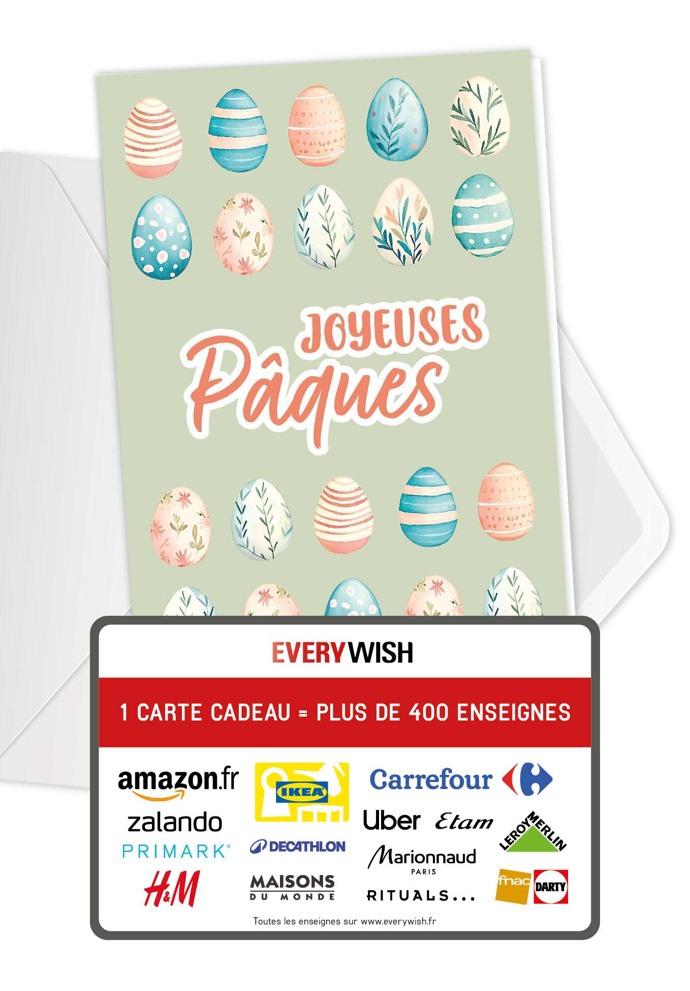 Joyeuses Pâques - Motif oeufs Vert