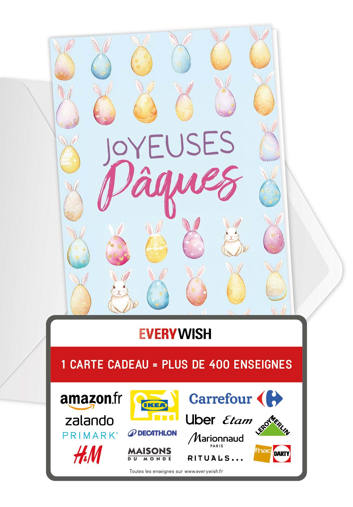 Joyeuses Pâques - Motif oeufs de lapin