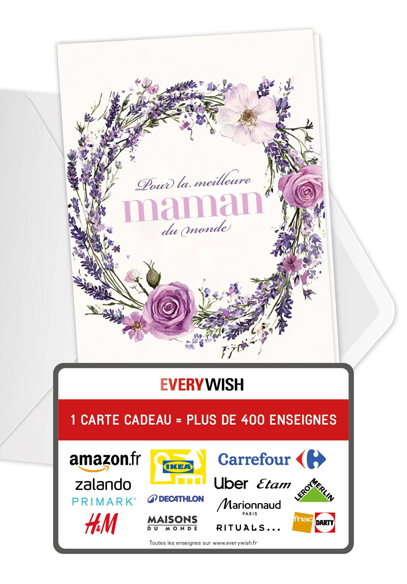 Pour la meilleure Maman - Couronne de fleurs lilas