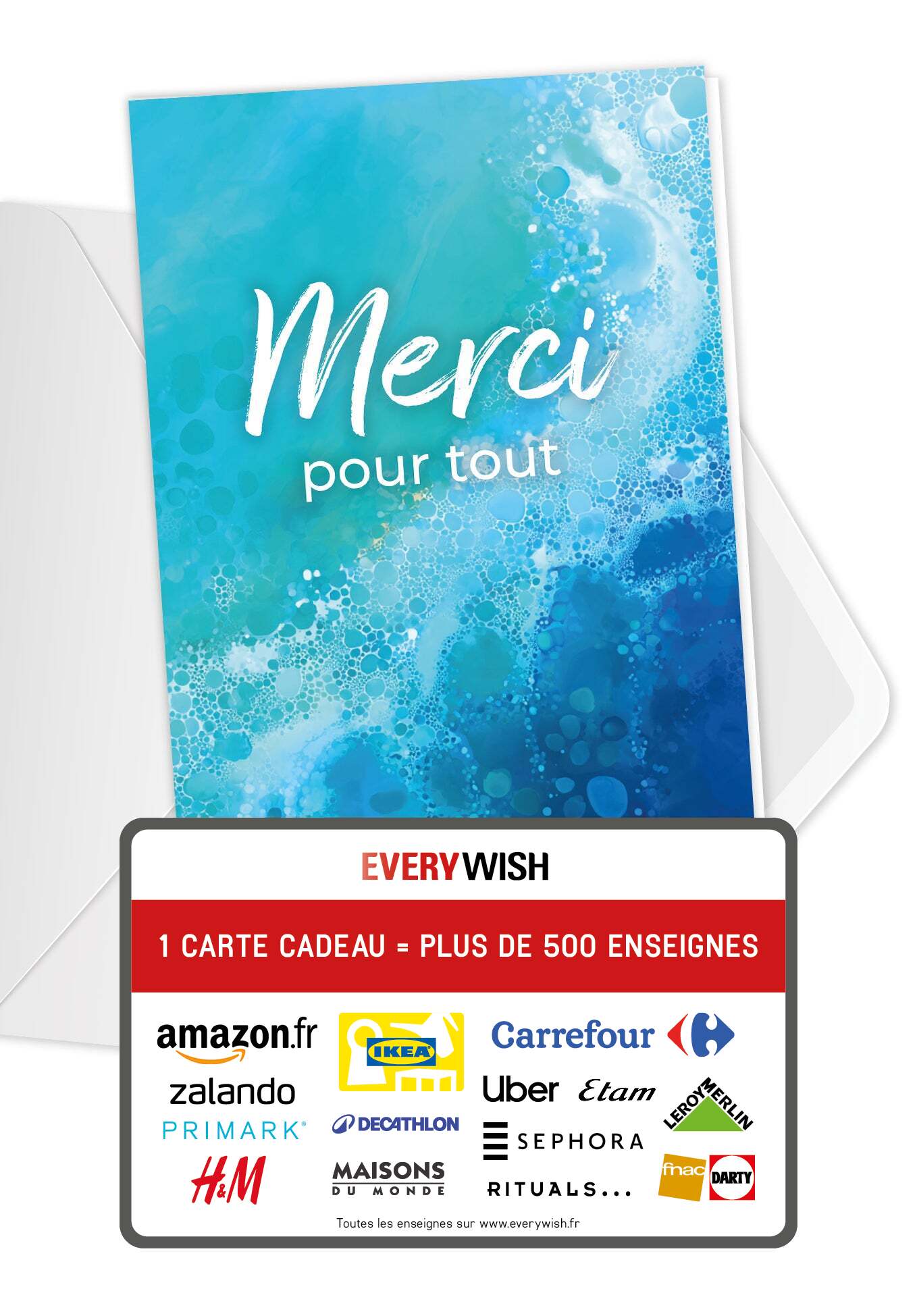 Merci pour tout - Vagues bleues