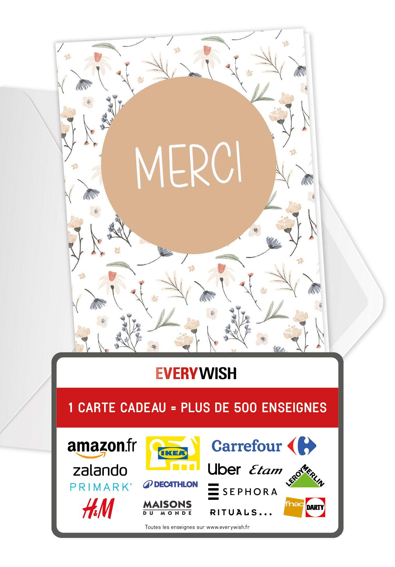 Merci - Fleurs Blanc