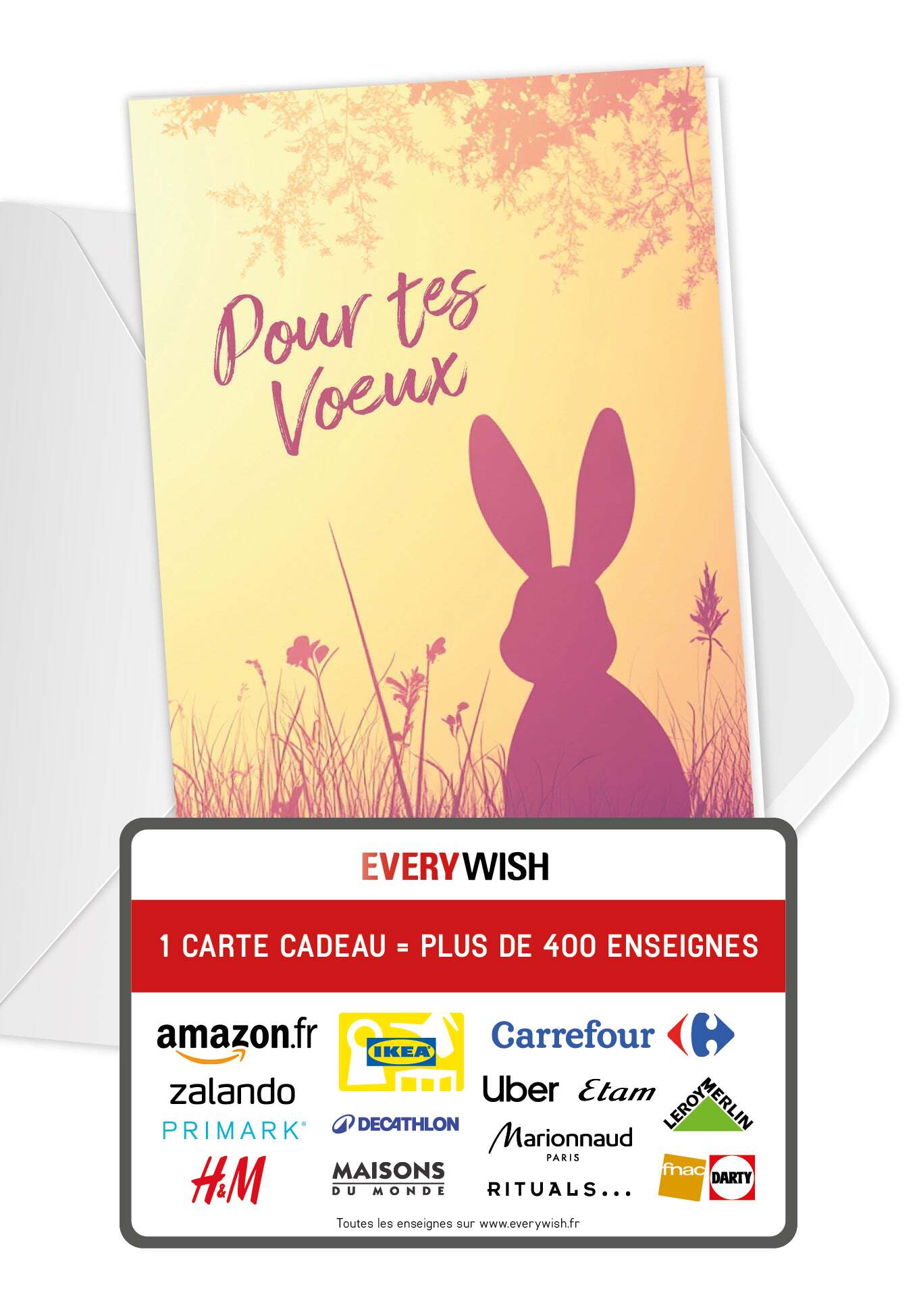 Pour tes voeux - Silhouette de lapin