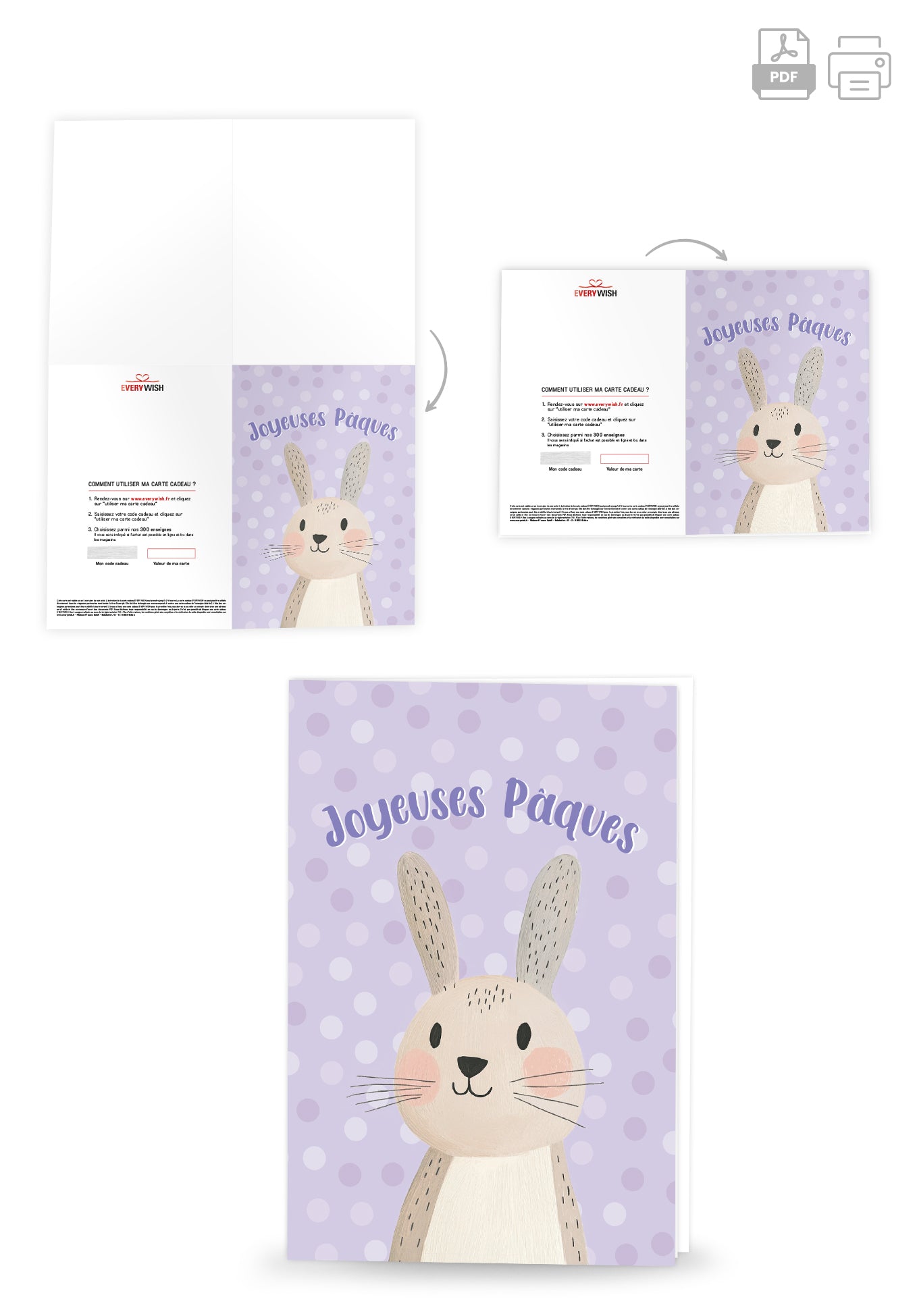Joyeuses Pâques - Lapin Pastel