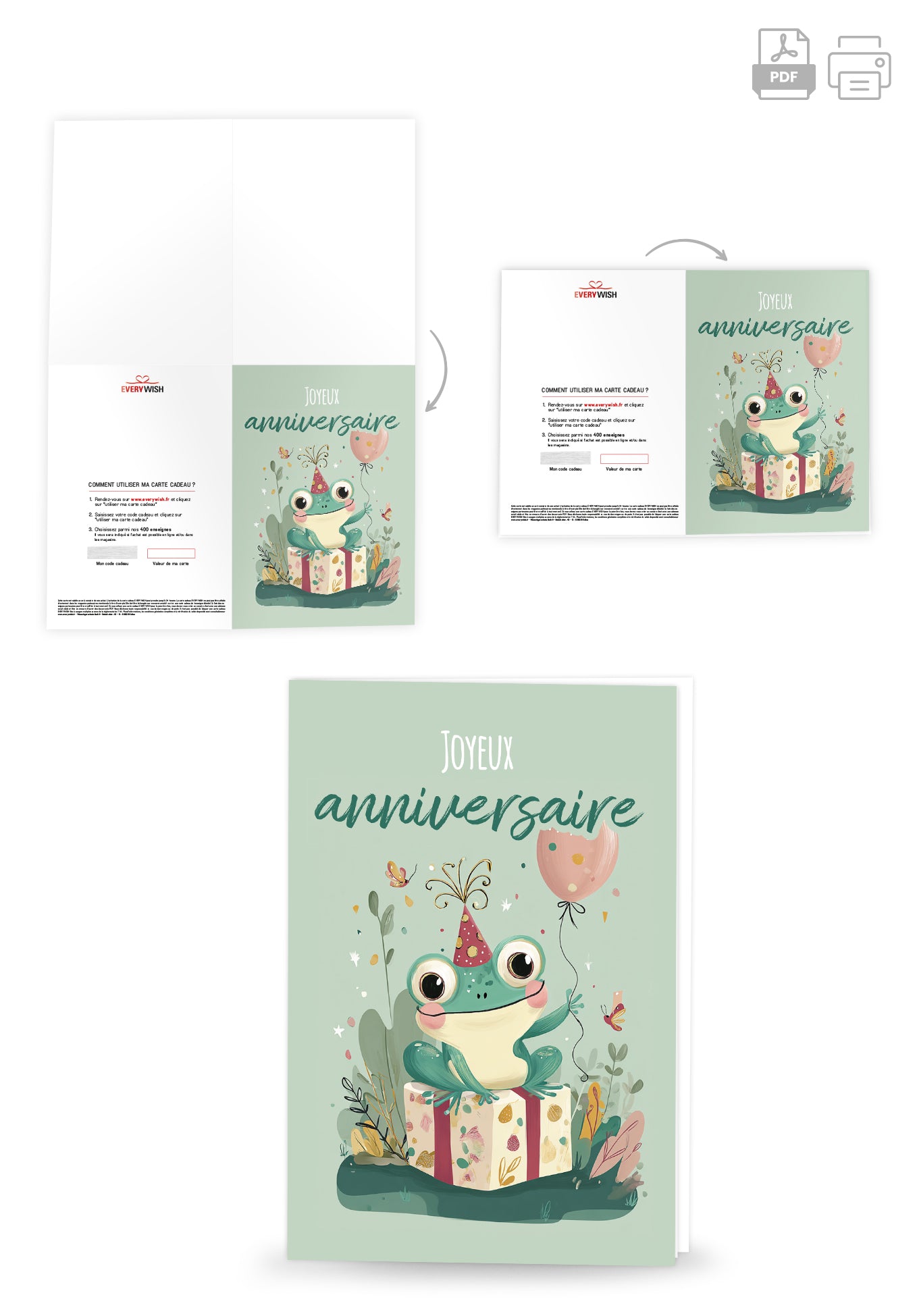 Joyeux anniversaire - Grenouille