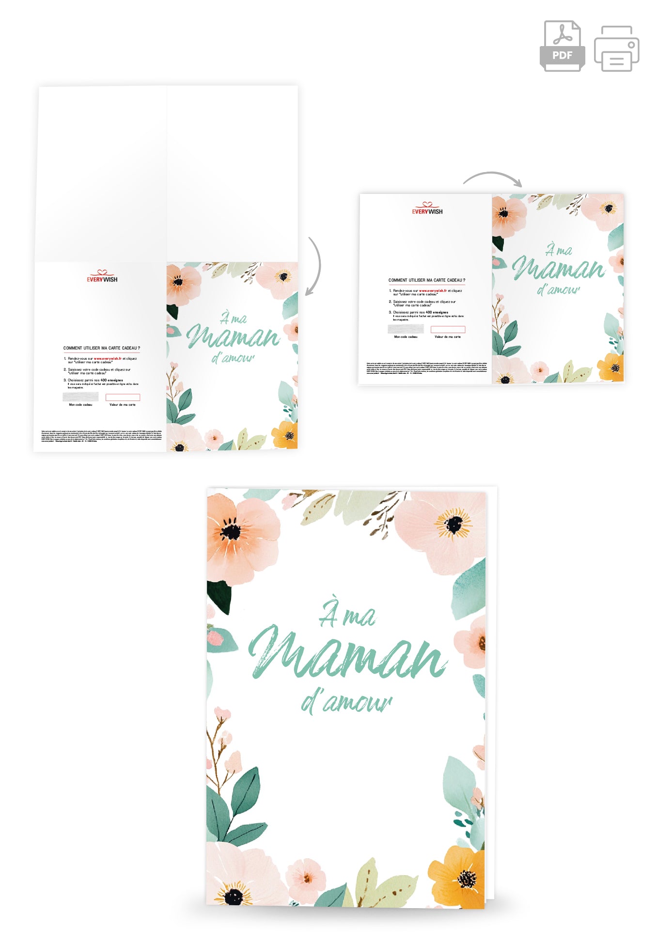 À ma maman - Cadre à fleurs