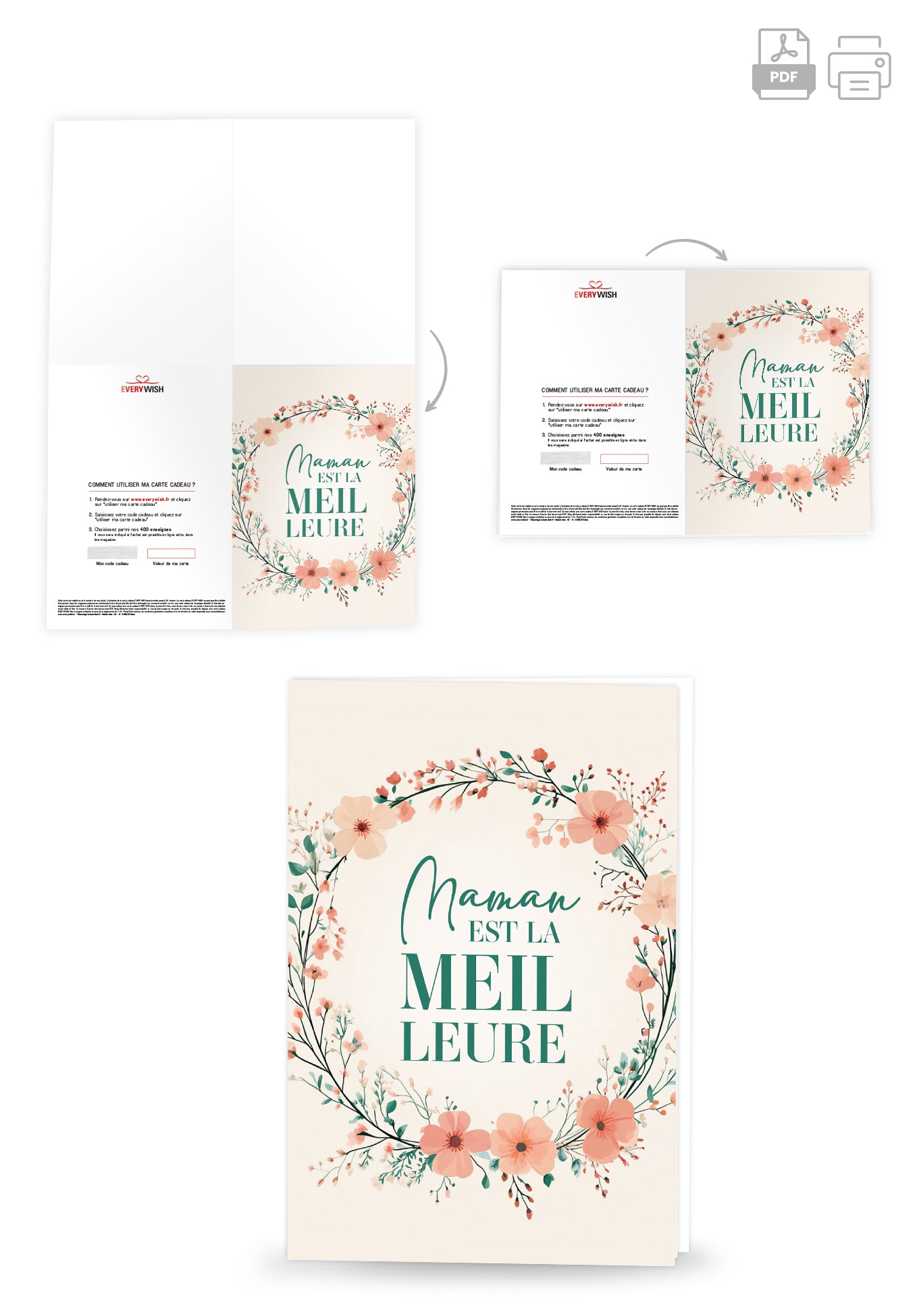 Maman est la meilleure - Couronne de fleurs