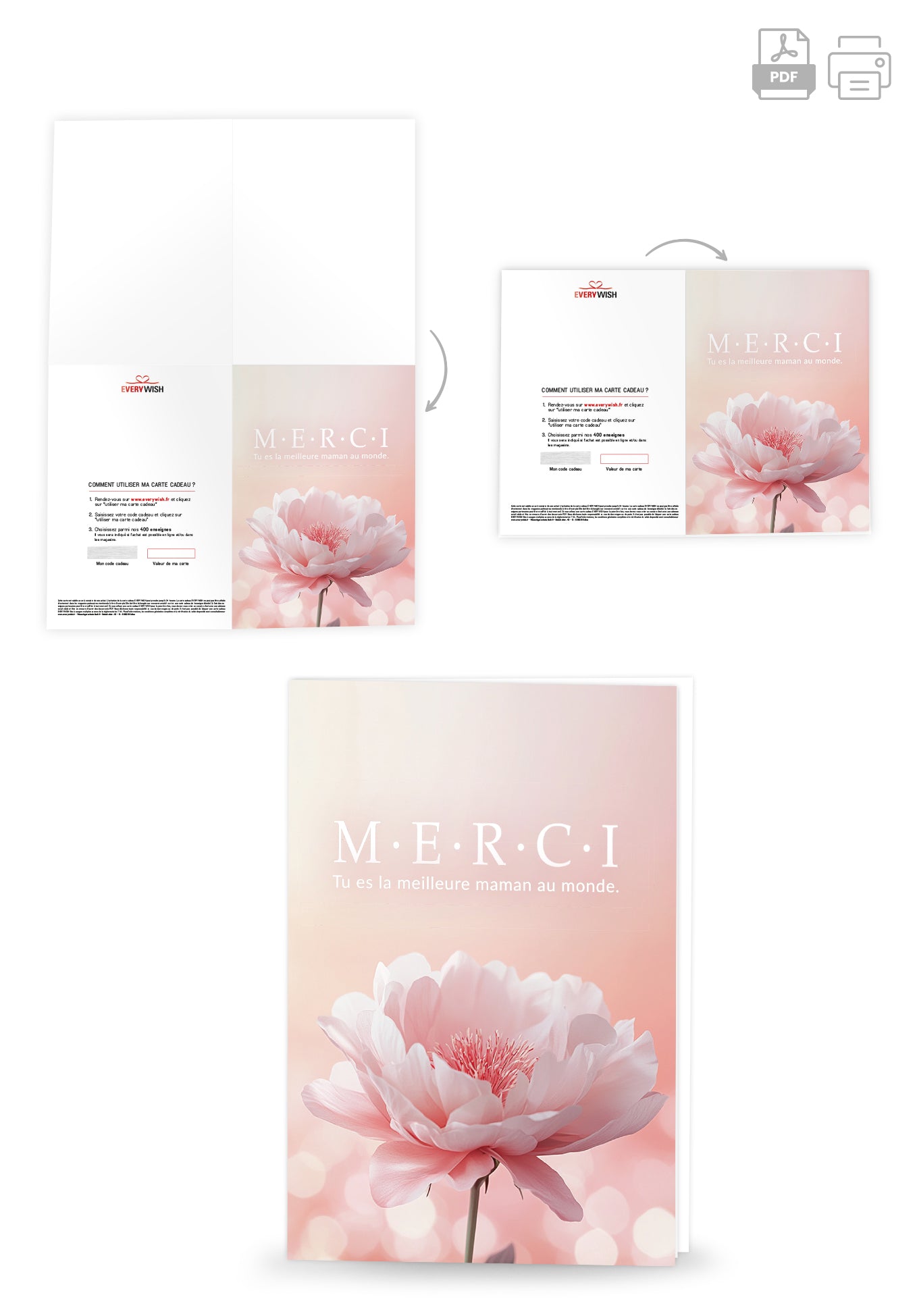 Merci Maman - Fleur Rosa