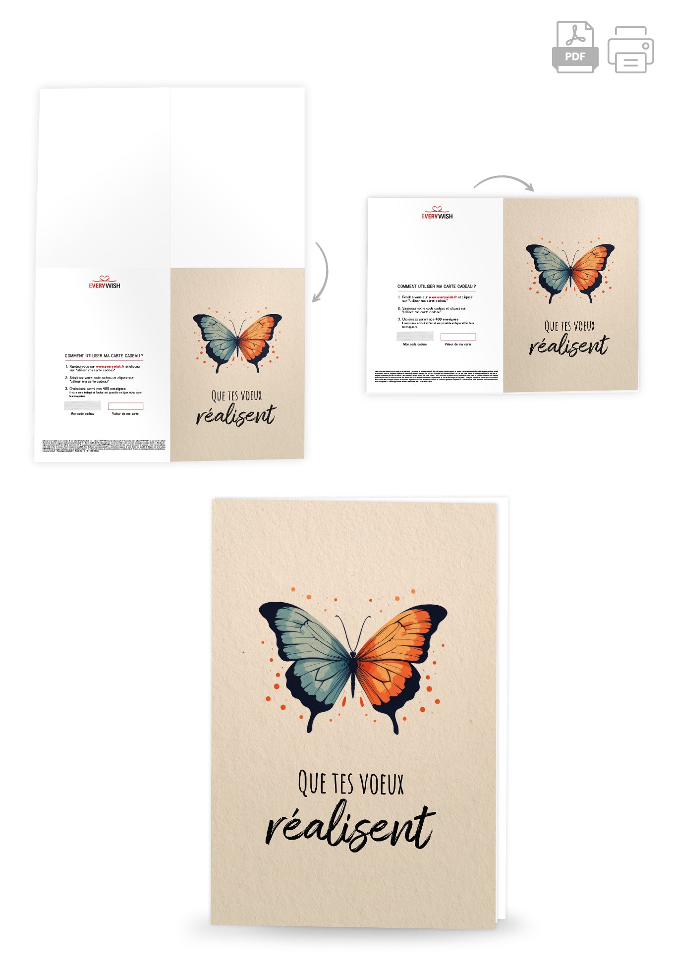 Tes voeux se Réalisent - Papillon