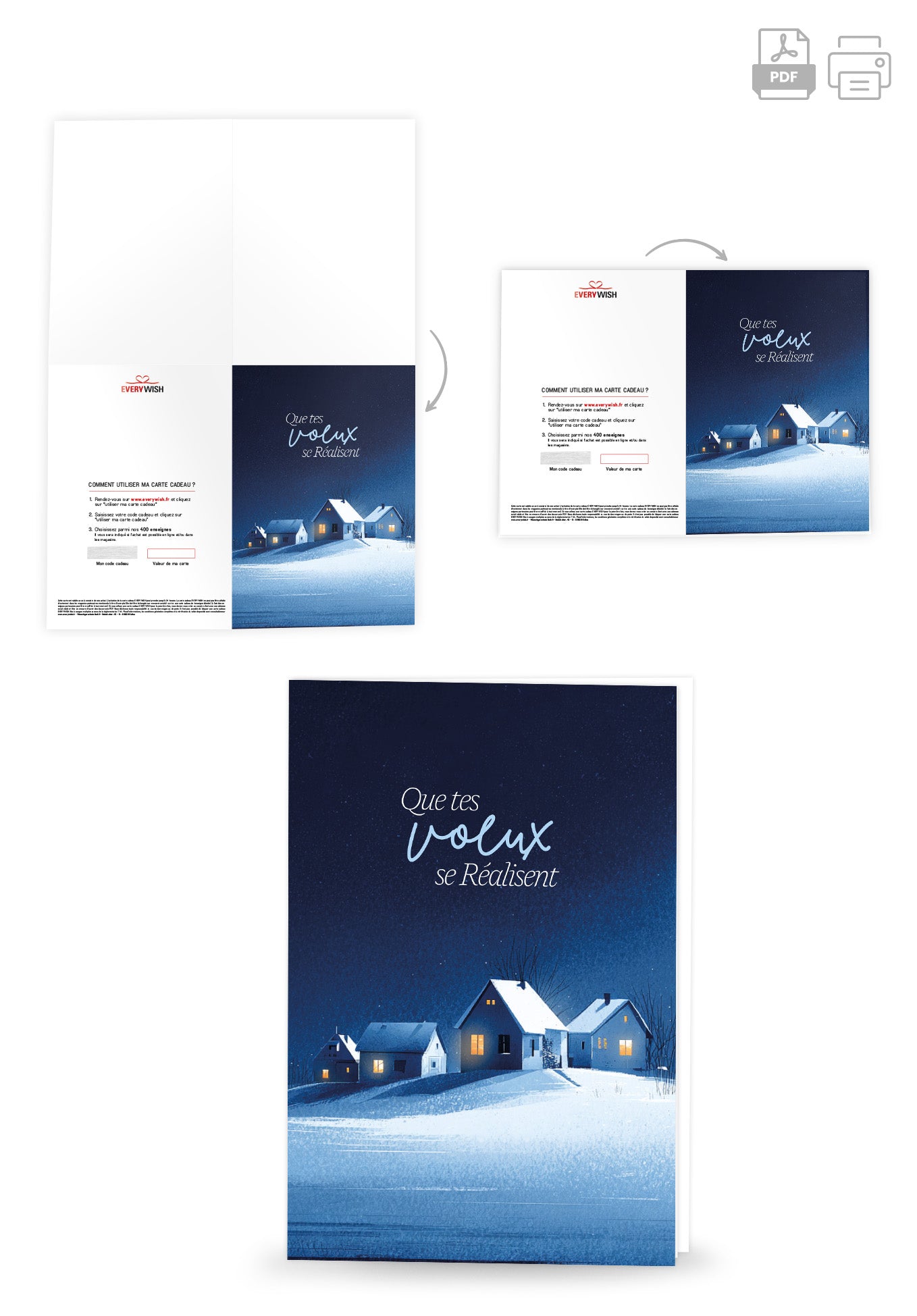 Que tes voeux - Ville d'hiver bleue