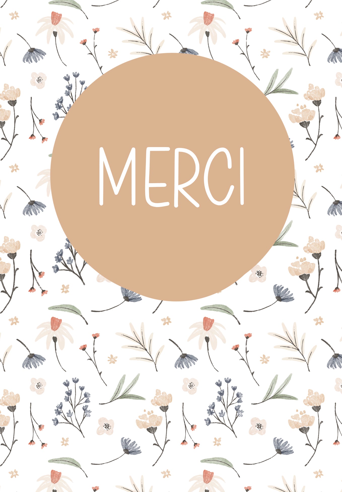Merci - Fleurs Blanc