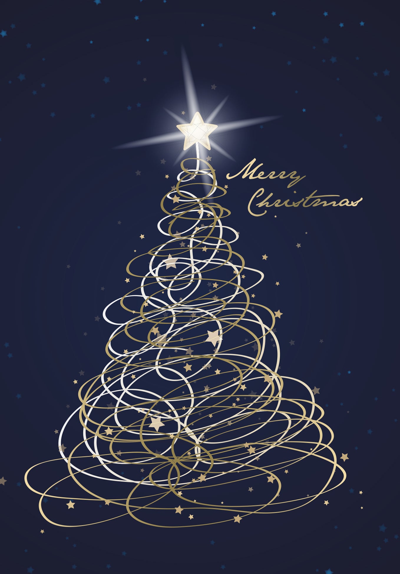 Merry Christmas - Arbre de Noël Bleu