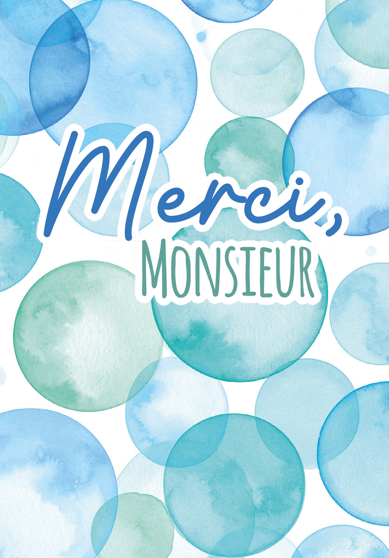 Merci Monsieur - Bulles bleues (Valeur du bon)